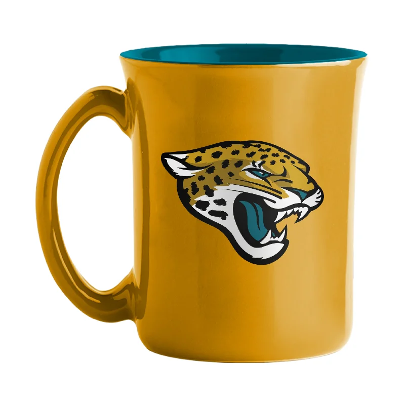 Team Mugs For Fundraising-Jacksonville Jaguars 15oz Cafe Mug