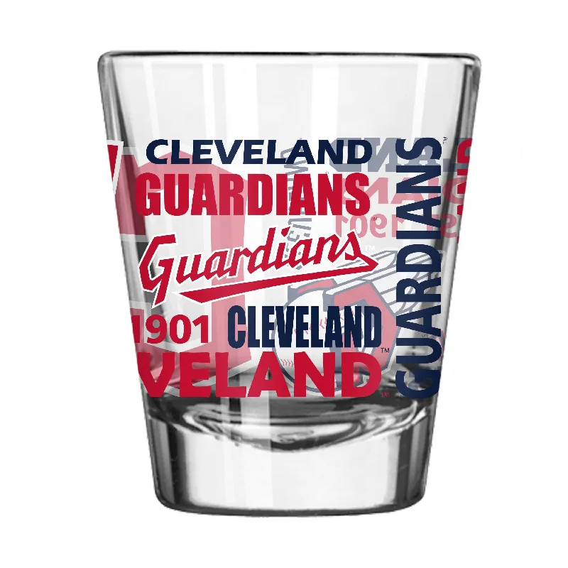 Custom Mug Designs For Teams-Cleveland Guardians 2oz Spirit Shot Glass