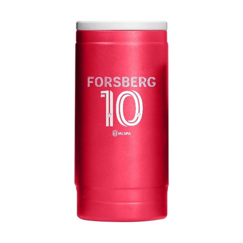 Team Mugs With Group Pictures-New York Red Bulls Emil Forsberg 12oz Powder Coat Slim Can Coolie