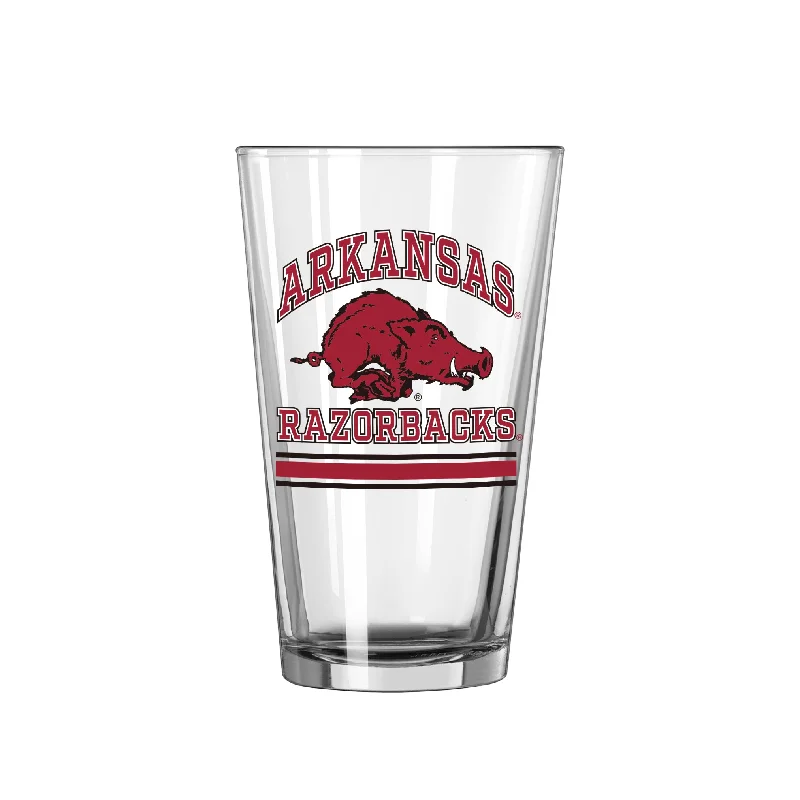 Personalized Mugs With Team Colors-Arkansas Vault 16oz Archway Pint Glass