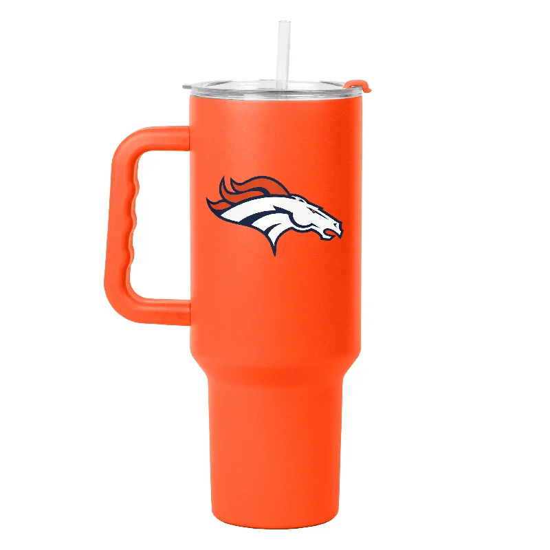 Custom Team Mugs With Fun Graphics-Denver Broncos 40oz Flipside Powder Coat Tumbler