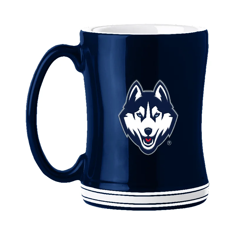 Team Mugs For Group Events-UConn 14oz Relief Mug