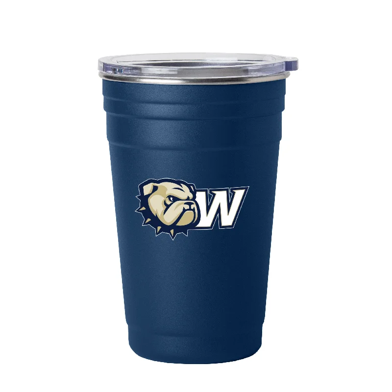 Custom Team Mugs For Events-Wingate U 22oz Flipside Stainless Cup