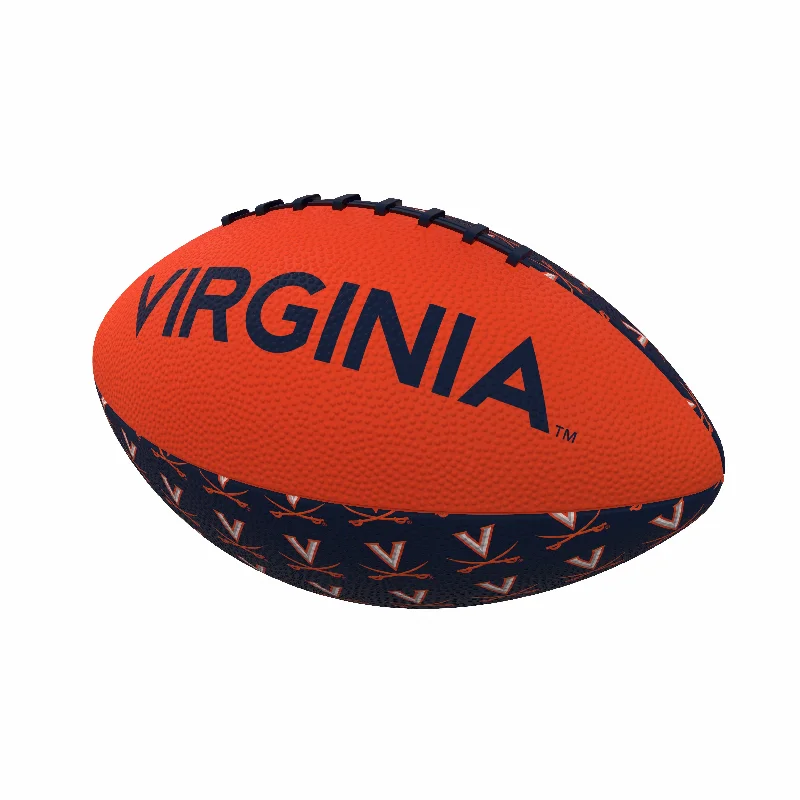 Best Rugby Balls For Passes-Virginia Repeating Mini Size Rubber Footballl