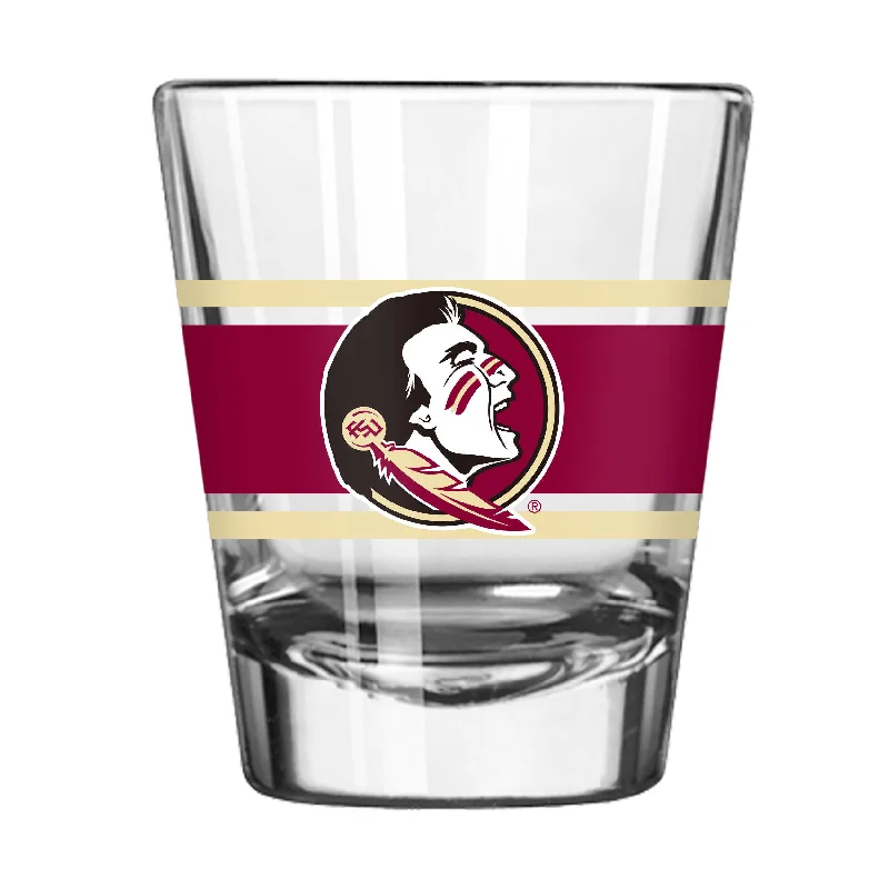 Personalized Team Mugs-Florida State 2oz Stripe Shot Glass