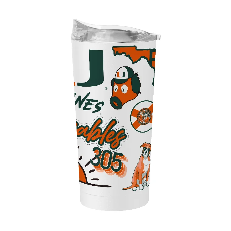 Personalized Mugs For Team Members-Miami 20oz Native Powder Coat Tumbler