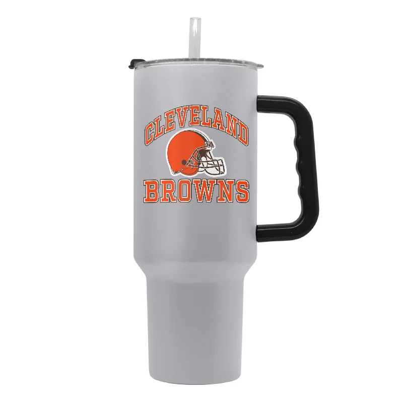 Team Mugs For Group Gatherings-Cleveland Browns 40oz Athletic Powder Coat Tumbler