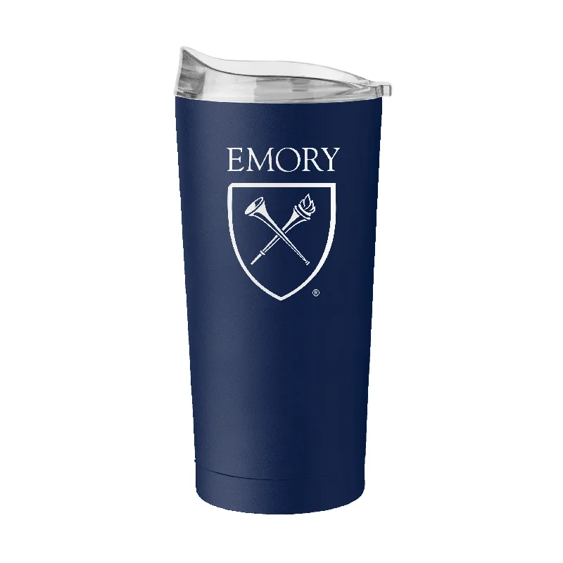 Custom Sports Mugs For Teams-Emory University 20oz Flipside Powder Coat Tumbler