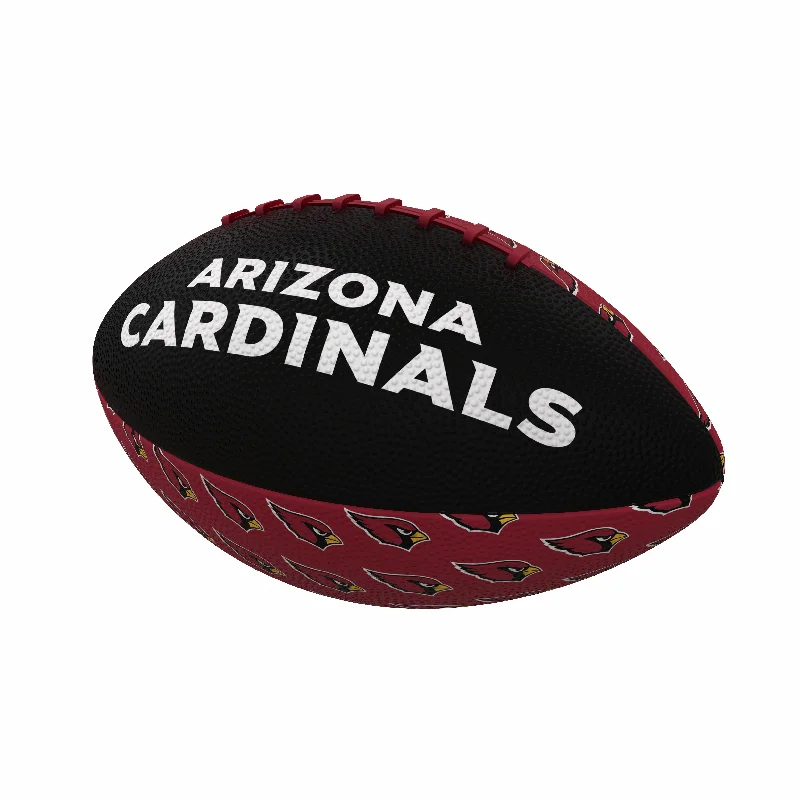 Rugged Rugby Balls For Practice-Arizona Cardinals Repeating Mini-Size Rubber Football