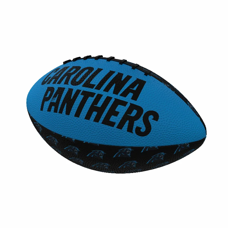 Rugby Balls With Ideal Handling-Carolina Panthers Repeating Mini-Size Rubber Football