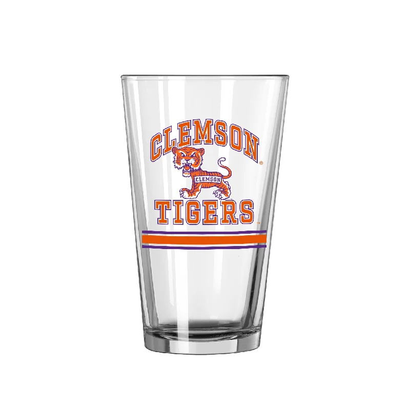 Custom Sports Team Mugs With Slogans-Clemson Vault 16oz Archway Pint Glass