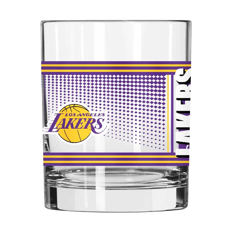 Team Mugs With Special Messages-Los Angeles Lakers 14oz Hero Rocks Glass