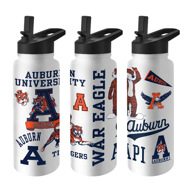 Team Mugs For Student Organizations-Auburn Vault 34oz Native Quencher Bottle