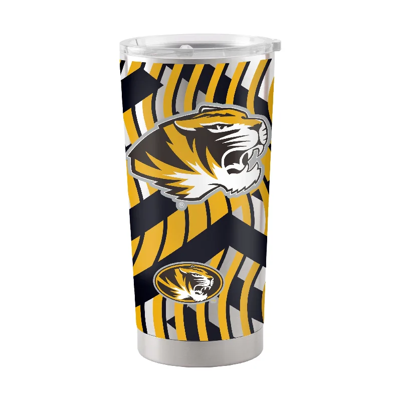 Classic Team Mugs-Missouri 20oz Flex Silver Stainless Tumbler