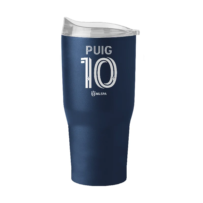 Personalized Team Mugs With Colorful Designs-LA Galaxy Riqui Puig 30oz Powder Coat Tumbler