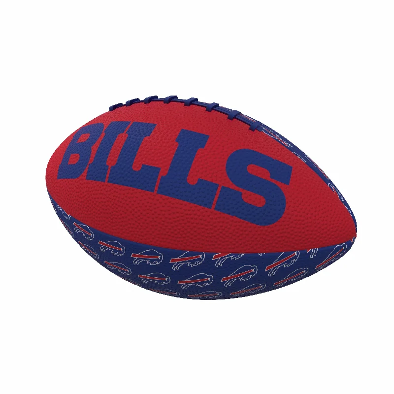 Rugby Balls For Power and Speed-Buffalo Bills Repeating Mini-Size Rubber Football