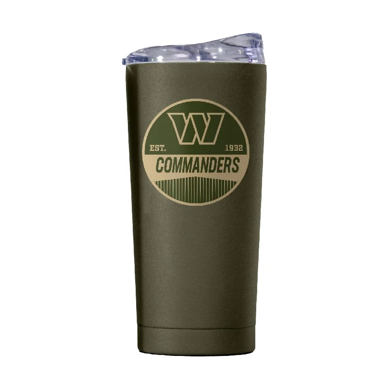 Custom Team Mugs For Events-Washington Commanders 20oz Badge Powder Coat Tumbler