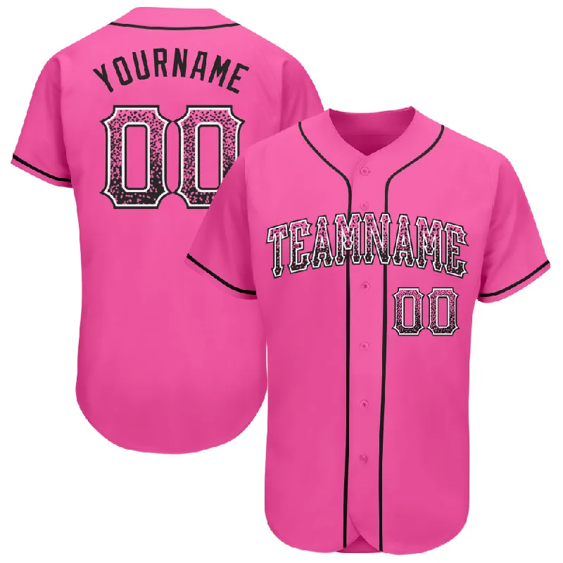 Classic Style Baseball Jerseys-Custom Pink Black-White Authentic Drift Fashion Baseball Jersey