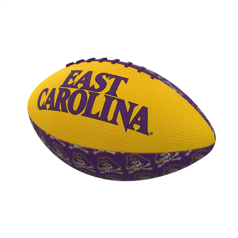 Rugby Balls With Firm Control-East Carolina Repeating Mini-Size Rubber Football