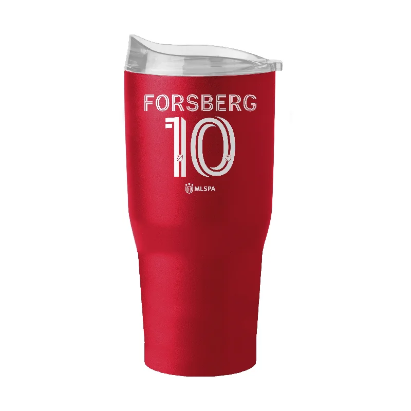 Customizable Sports Team Mugs-New York Red Bulls Emil Forsberg 30oz Powder Coat Tumbler