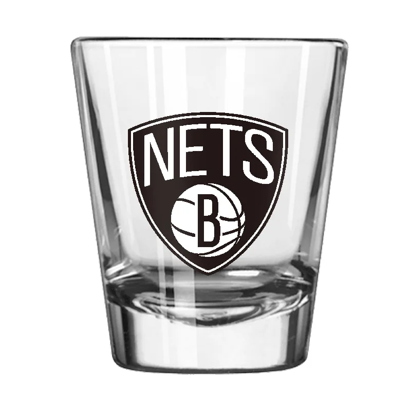 Custom Team Mugs For Celebrations-Brooklyn Nets 2oz Swagger Shot Glass