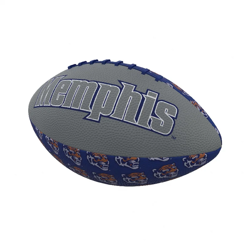 Premium Leather Training Rugby Balls-Memphis Repeating Mini-Size Rubber Football