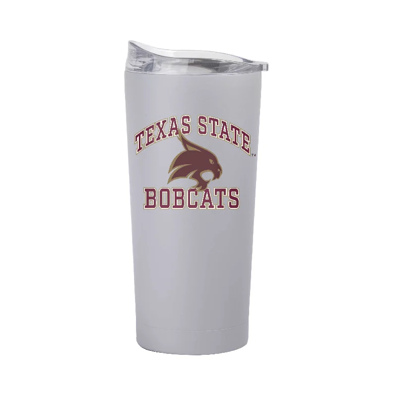 Affordable Custom Team Mugs-Texas State 20oz Athletic Powder Coat Tumbler