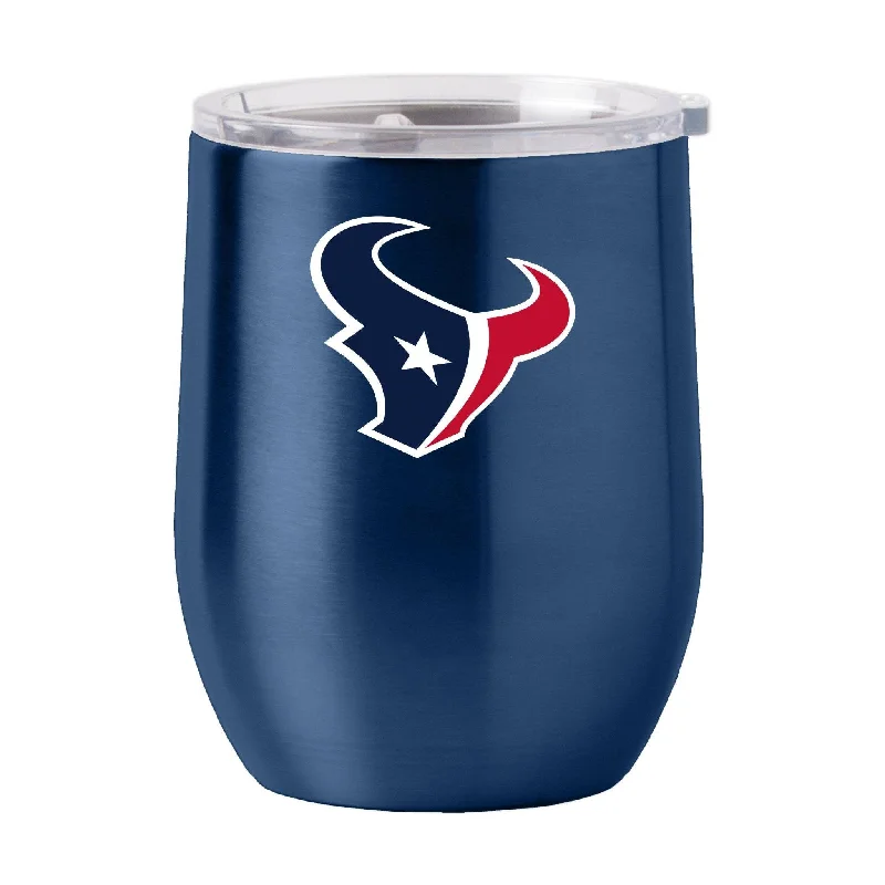 Personalized Mugs For Sports Enthusiasts-Houston Texans 16oz Gameday Stainless Curved Beverage