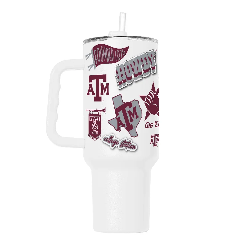 Personalized Team Mugs For Gift Shops-Texas A&M 40oz Native Powder Coat Tumbler