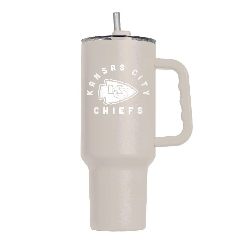 Unique Custom Team Mugs-Kansas City Chiefs 40oz Archway Sand Powder Coat Tumbler