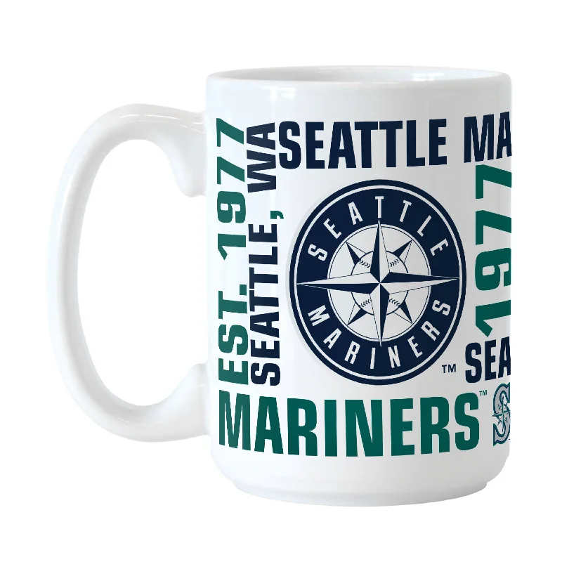 Team Mugs For Family Celebrations-Seattle Mariners 15oz Spirit Sublimated Mug