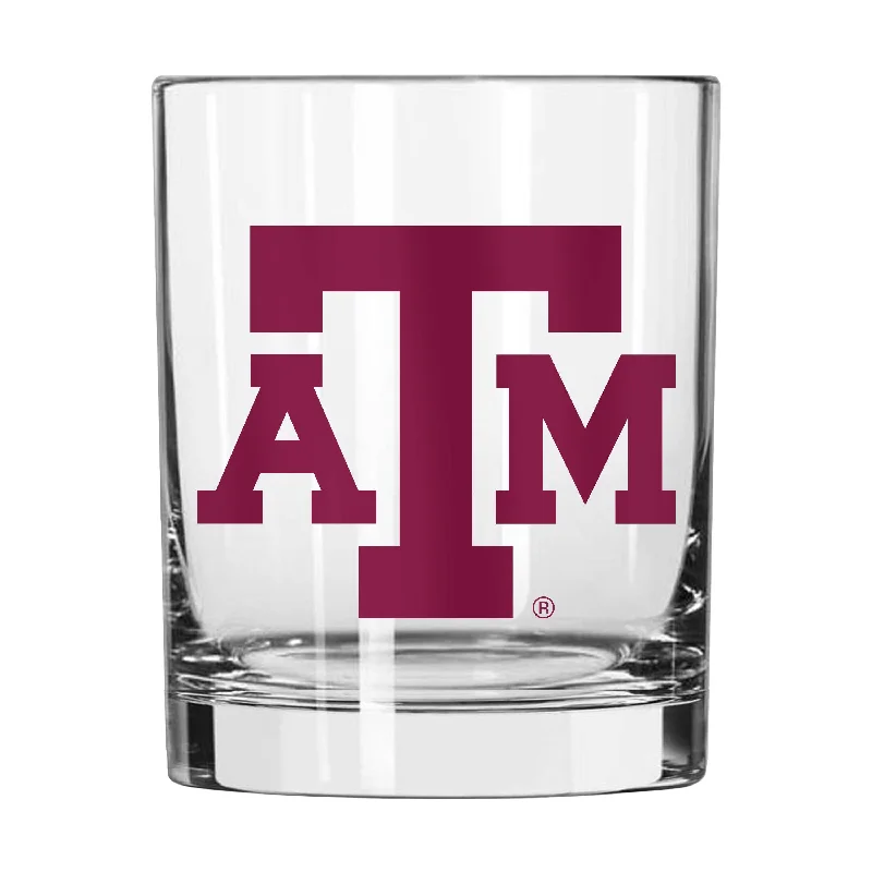 Creative Custom Team Mugs-Texas A&M 14oz Overtime Rocks Glass