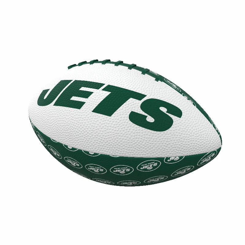 Rugby Balls For Scrimmage Training-New York Jets Repeating Mini-Size Rubber Football