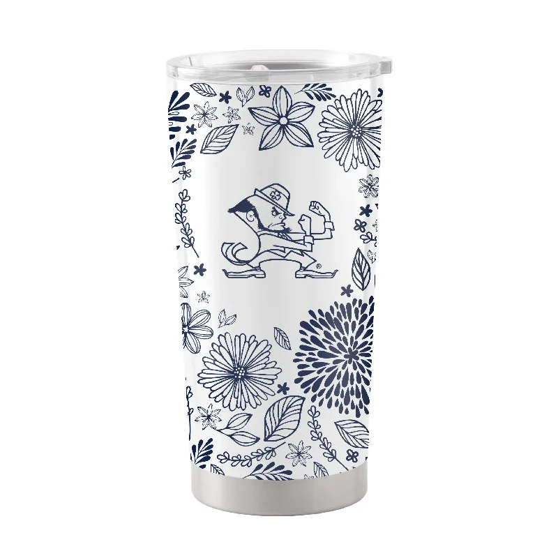 Premium Team Mugs-Notre Dame 20oz Botanical Stainless Steel Tumbler