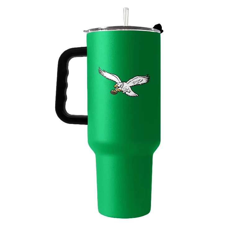 Affordable Custom Team Mugs-Philadelphia Eagles Retro 40oz Flipside Powder Coat Tumbler