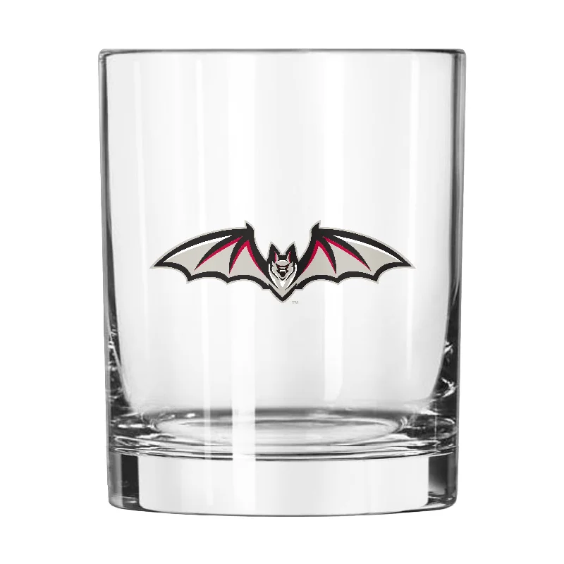 Personalized Team Mugs With Sports Emblems-Transylvania University 14oz Gameday Rocks Glass