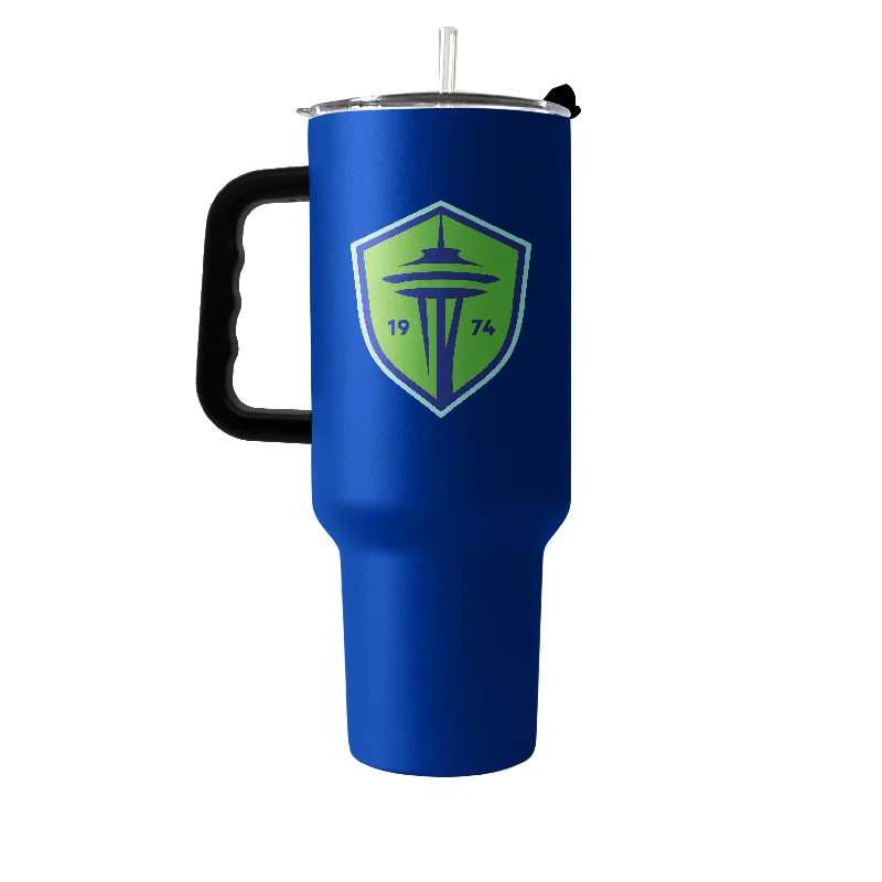 Custom Team Mugs For Volunteer Groups-Seattle Sounders 40oz Flipside Powder Coat Tumbler