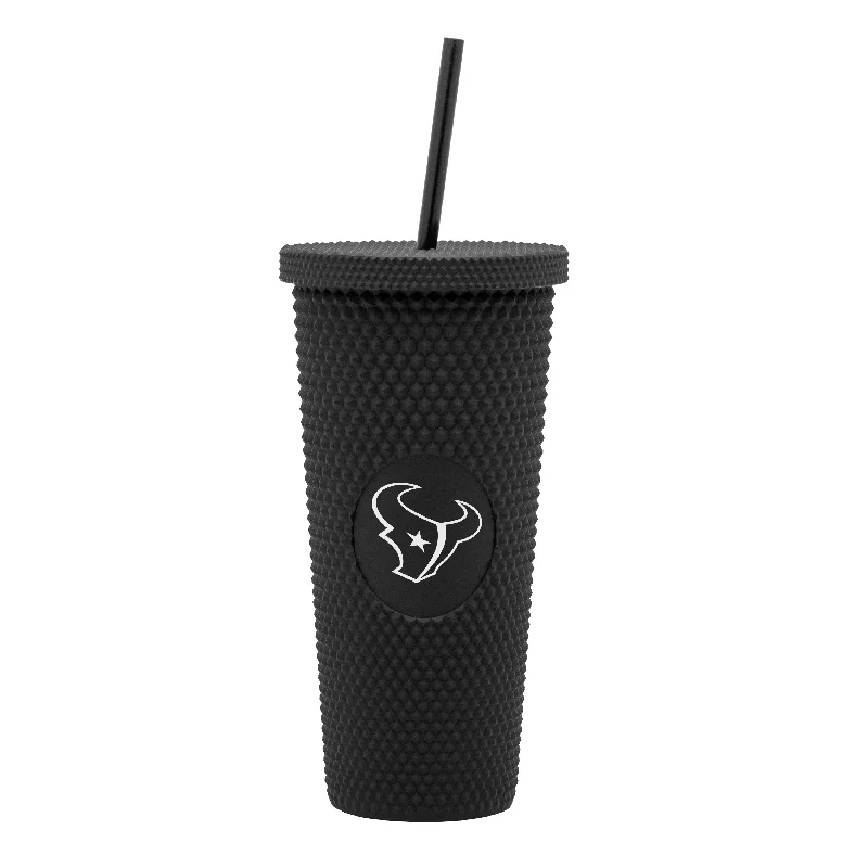 Custom Sports Mugs For Teams-Houston Texans 24oz Studded Tumbler