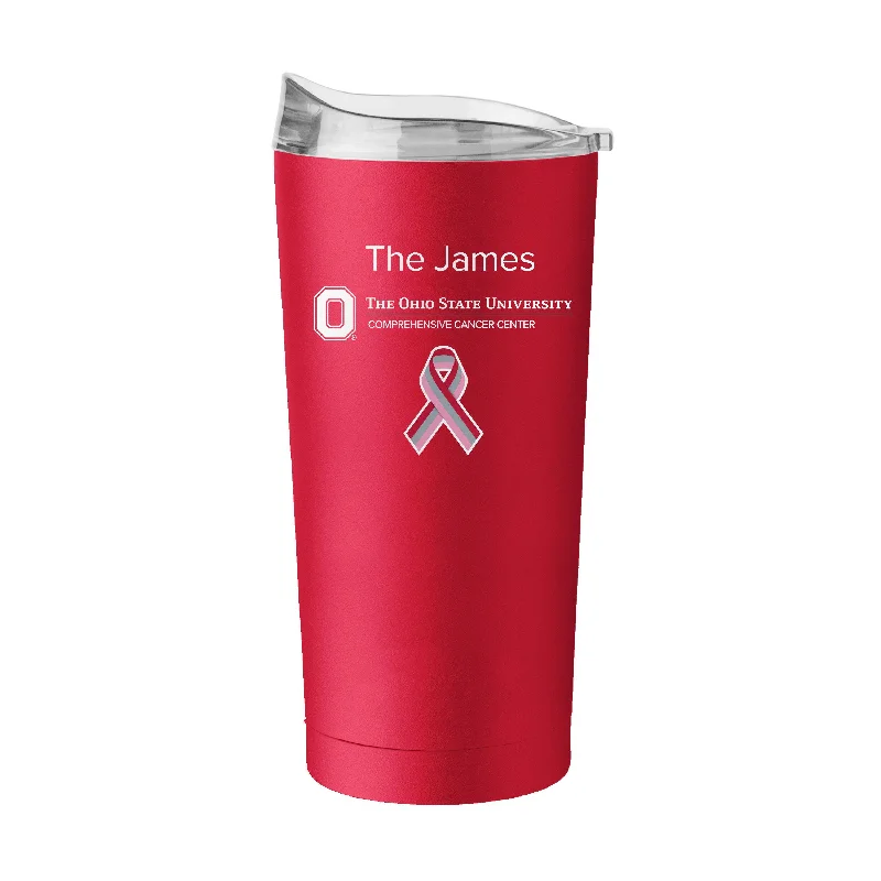 Custom Team Mugs For Events And Tournaments-Ohio State The James Red 20oz Powder Coat Tumbler