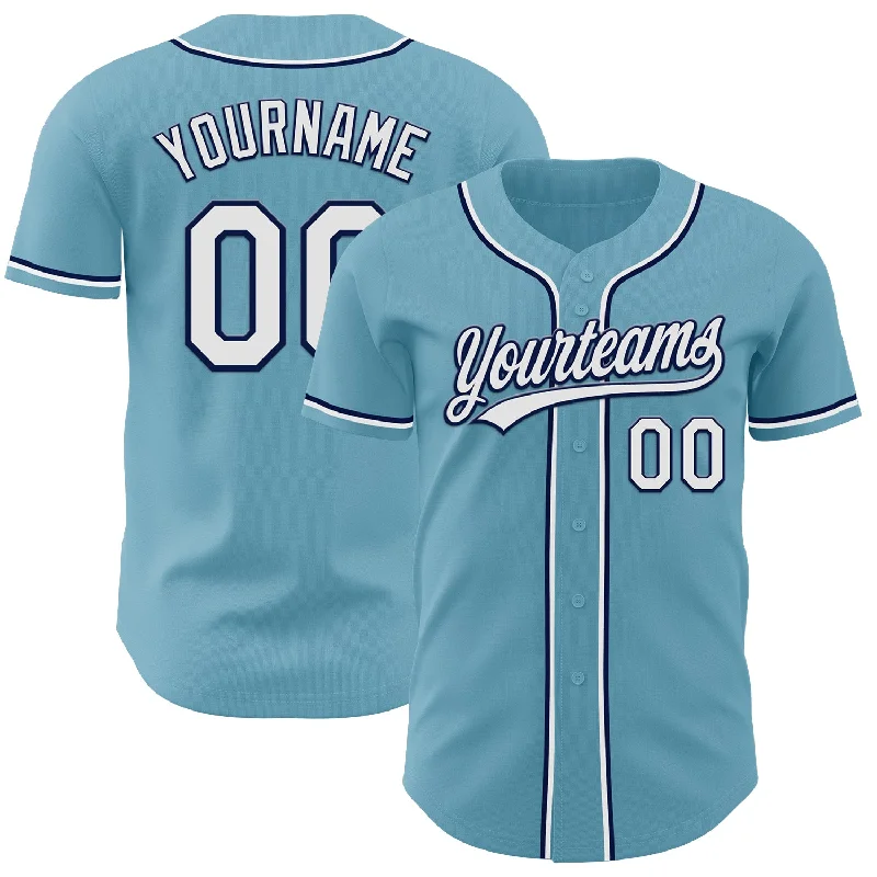 High-Performance Baseball Jerseys-Custom Shadow Blue White-Navy Authentic Baseball Jersey