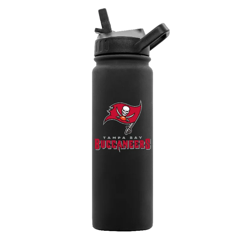 Bulk Team Mugs-Tampa Bay Buccaneers 24oz Black Soft Touch Dbl Wall Btl