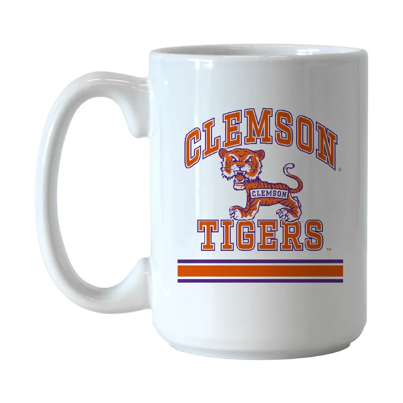 Personalized Mugs For Sports Enthusiasts-Clemson Vault 15oz Archway Sublimated Mug