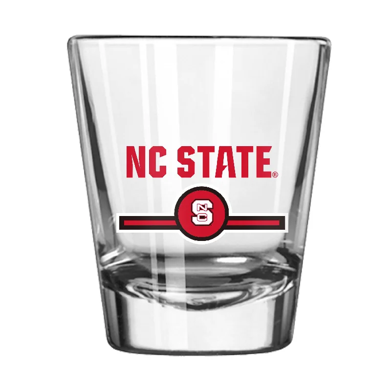 Custom Sports Mugs For Teams-N.C. State 2oz Letterman Shot Glass