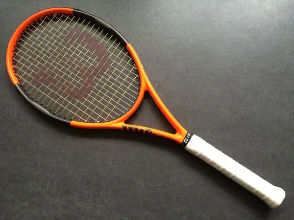 Tennis Rackets With Great Swing Weight-Kei Nishikori Personal Wilson Burn 95 Countervail Orange Reversed